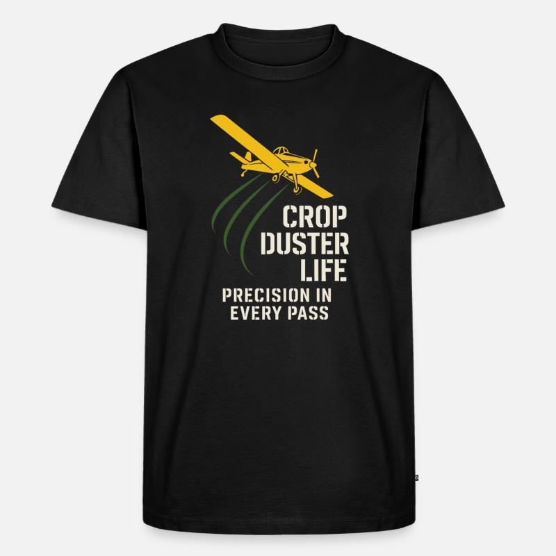 Ländliche Luftfahrt Landwirtschaft Pilotgeschenk - Männer Premium Bio T-Shirt - Schwarz