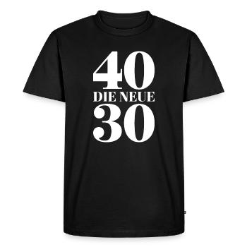 40 Le nouveau contraste des fautes de frappe 30 - T-shirt Premium bio Homme - noir - Devant - Nico (187cm)