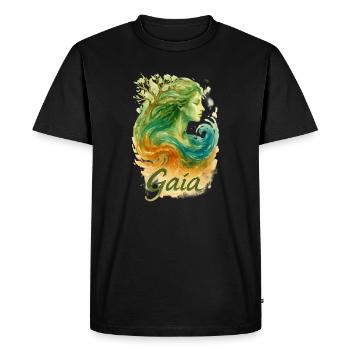 Gaia - Mother Nature - Tree of Life - Men's Premium Organic T-Shirt - black - Front - Nico (187cm)