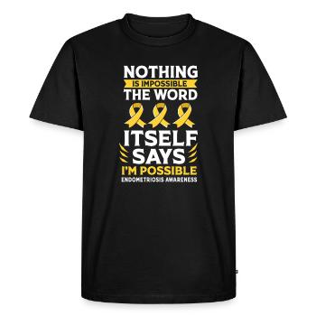 Endométriose - T-shirt Premium bio Homme - noir - Devant - Nico (187cm)