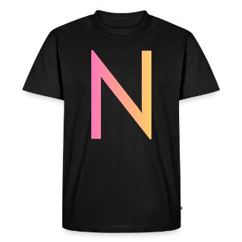 N - Men's Premium Organic T-Shirt - black - Front - Nico (187cm)