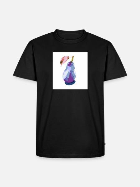 Pear in Pastels Abstract - Men's Premium Organic T-Shirt - black