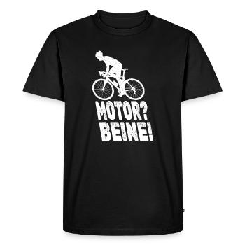 Des jambes au lieu du moteur - T-shirt Premium bio Homme - noir - Devant - Nico (187cm)