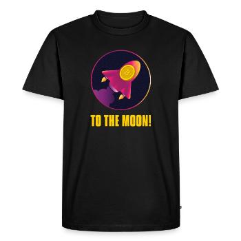 BTC Crypto Crypto Cryptocurrency Blockchain - Men's Premium Organic T-Shirt - black - Front - Nico (187cm)
