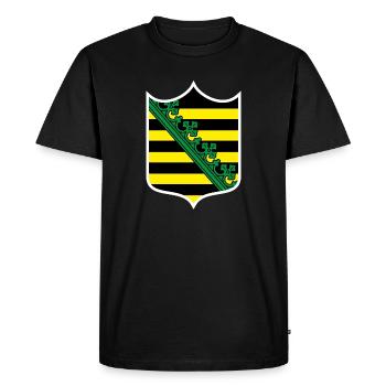 Saxe - T-shirt Premium bio Homme - noir - Devant - Nico (187cm)