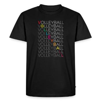 conception de texte de volleyball pour un amateur de volley-ball - T-shirt Premium bio Homme - noir - Devant - Nico (187cm)