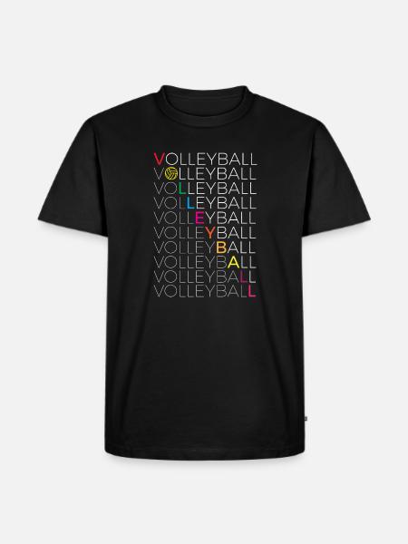 diseño de texto de voleibol para un amante del voleibol - Camiseta prémium ecológica para hombre - negro