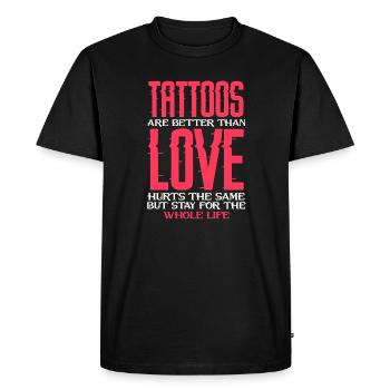 Tattoo Lover - Tattoo Ink Professional Tattoo - T-shirt Premium bio Homme - noir - Devant - Nico (187cm)