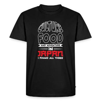Culture culinaire et aventure au Japon - T-shirt Premium bio Homme - noir - Devant - Nico (187cm)