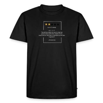 Classement 2 étoiles amusant pour les amis - T-shirt Premium bio Homme - noir - Devant - Nico (187cm)