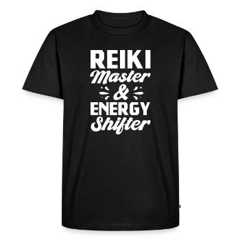 Maître Reiki et changeur d’énergie - T-shirt Premium bio Homme - noir - Devant - Nico (187cm)