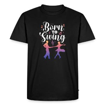 Né pour se balancer - T-shirt Premium bio Homme - noir - Devant - Nico (187cm)