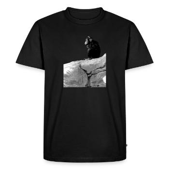 Musique de singe - T-shirt Premium bio Homme - noir - Devant - Nico (187cm)