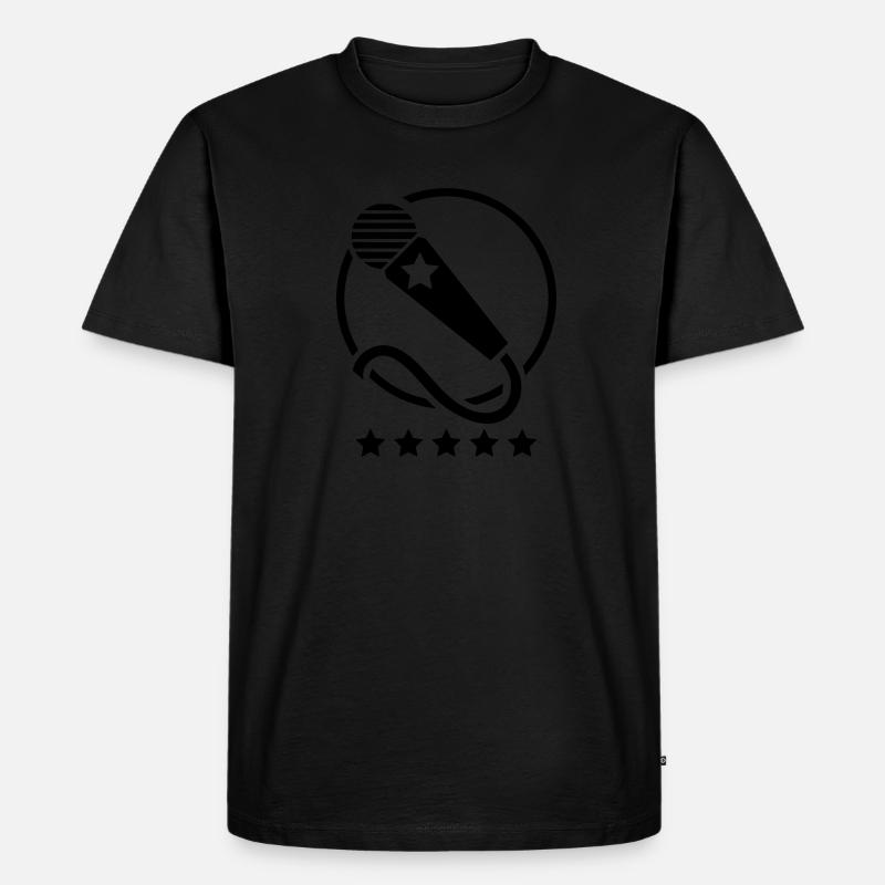 microphone_cool__f1 - Männer Premium Bio T-Shirt - Schwarz