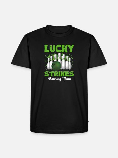 Lucky strikes bowling team - Men's Premium Organic T-Shirt - black