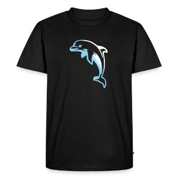 Dauphin show dauphin poisson intelligent cadeau - T-shirt Premium bio Homme - noir - Devant - Nico (187cm)
