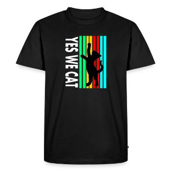 Chat Chat Ami Chat Visage Pet Cadeau - T-shirt Premium bio Homme - noir - Devant - Nico (187cm)