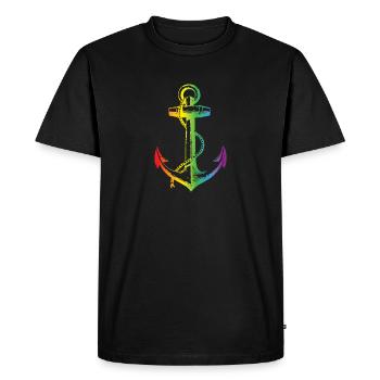 Rainbow Regenbogen Pride Homosexual Kleidung Mann - Männer Premium Bio T-Shirt - Schwarz - Vorne - Nico (187cm)