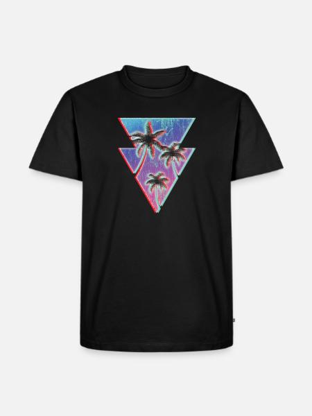 Rétro Glitch 80 - T-shirt Premium bio Homme - noir
