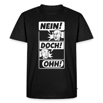 No! Nevertheless! Oh! Cult Comic Design - Men's Premium Organic T-Shirt - black - Front - Nico (187cm)