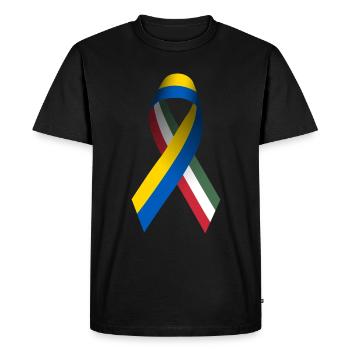 Hungary for peace in Ukraine - Men's Premium Organic T-Shirt - black - Front - Nico (187cm)