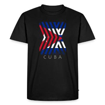Cuba Drapeau Caraïbes Vacances Cuba Voyage La Havane - T-shirt Premium bio Homme - noir - Devant - Nico (187cm)