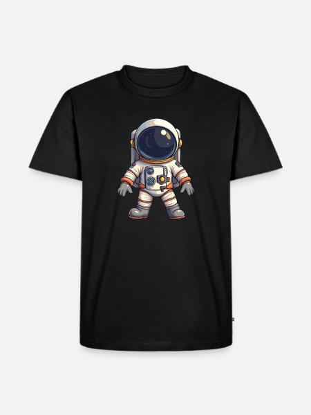 Cartoon Astronaut - Men's Premium Organic T-Shirt - black