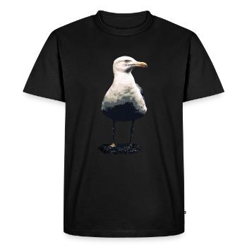 Seagull - Men's Premium Organic T-Shirt - black - Front - Nico (187cm)