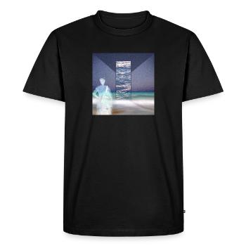 The ghost of Karpathos - Men's Premium Organic T-Shirt - black - Front - Nico (187cm)