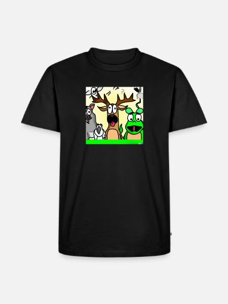 Crazy Amimals - Männer Premium Bio T-Shirt - Schwarz