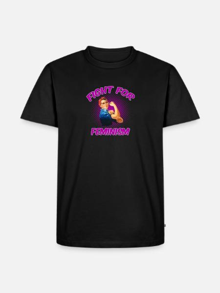 Fights for feminism - Men's Premium Organic T-Shirt - black