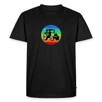 Tracteur agricole - T-shirt Premium bio Homme - noir - Devant - Nico (187cm)