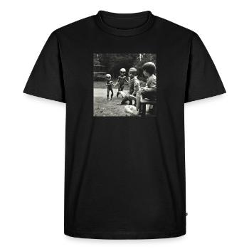 Enlèvement extraterrestre - T-shirt Premium bio Homme - noir - Devant - Nico (187cm)