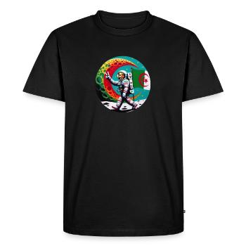l'Algérie à marché sur la lune - T-shirt Premium bio Homme - noir - Devant - Nico (187cm)