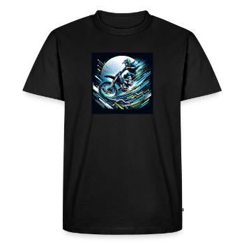 CyberTrack Moto - Men's Premium Organic T-Shirt - black - Front - Nico (187cm)