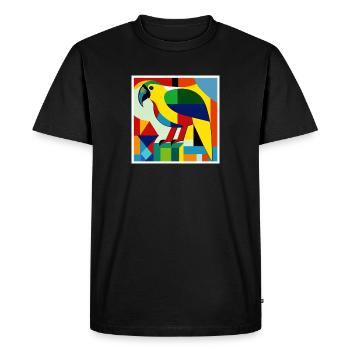 Perroquet comme art sur le T-shirt - T-shirt Premium bio Homme - noir - Devant - Nico (187cm)