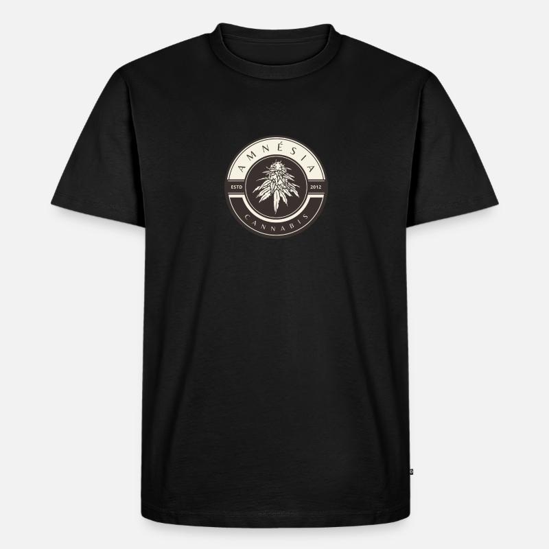 logo weed amnésia - T-shirt Premium bio Homme - noir