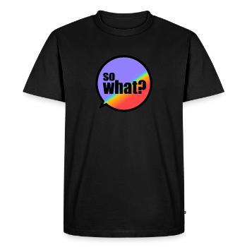 Et alors ? - T-shirt Premium bio Homme - noir - Devant - Nico (187cm)