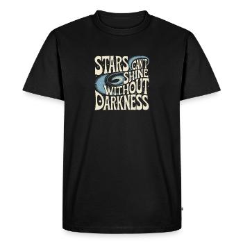 Stars shine in darkness: galaxy - Men's Premium Organic T-Shirt - black - Front - Nico (187cm)