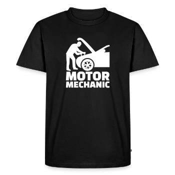 Motor mechanic - Men's Premium Organic T-Shirt - black - Front - Nico (187cm)