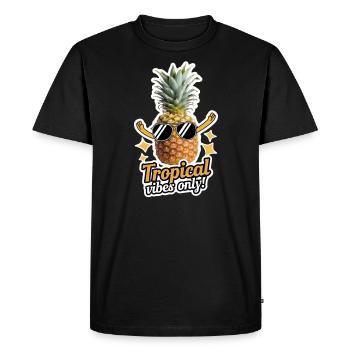 Tropical Vibes Only - Pineapple Sunglasses - Men's Premium Organic T-Shirt - black - Front - Nico (187cm)