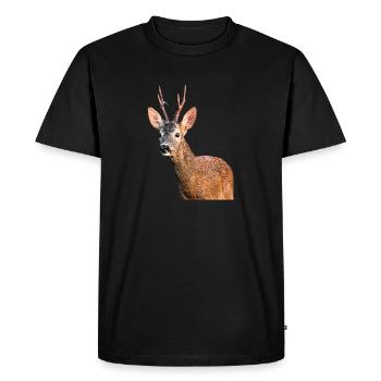 roe deer - Men's Premium Organic T-Shirt - black - Front - Nico (187cm)