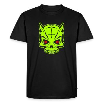 Diable néon - T-shirt Premium bio Homme - noir - Devant - Nico (187cm)