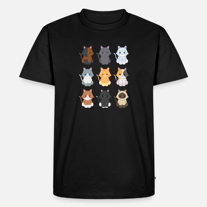 9 kleine Kätzchen - Männer Premium Bio T-Shirt - Schwarz