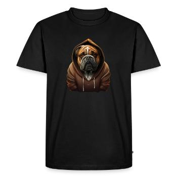 Le Cool Sweater Bulldog - T-shirt Premium bio Homme - noir - Devant - Nico (187cm)