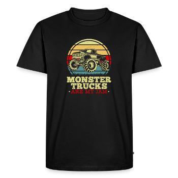 Monster Truck Are My Jam For Monster Truck Lovers - Men's Premium Organic T-Shirt - black - Front - Nico (187cm)