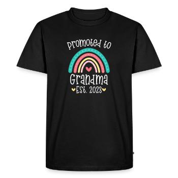 Promu à Grand-mère est 2023 Cadeau pour la nouvelle grand-mère - T-shirt Premium bio Homme - noir - Devant - Nico (187cm)