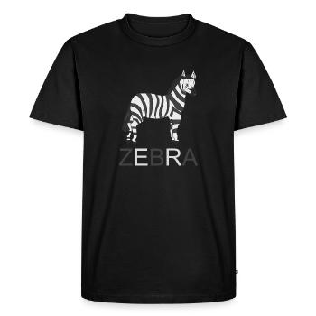 ZÈBRE - T-shirt Premium bio Homme - noir - Devant - Nico (187cm)