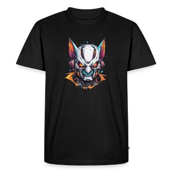Animal robot / IA / Animaux mécanisés / Bande dessinée - T-shirt Premium bio Homme - noir - Devant - Nico (187cm)