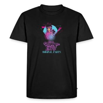 Vintage 1973 original parts - Men's Premium Organic T-Shirt - black - Front - Nico (187cm)